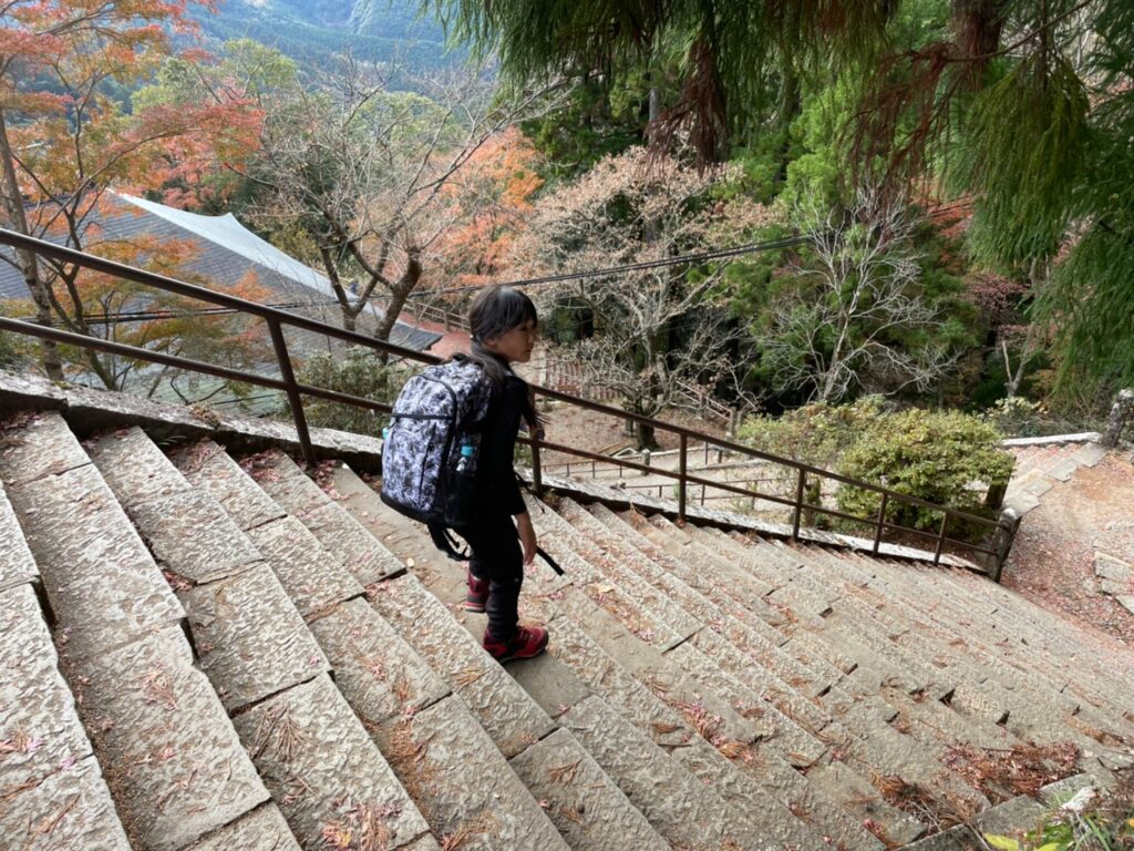 鳳来寺手前階段
